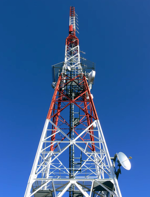 4G 5G Basisstation Küstenbereich feuerverzinkter Telekommunikations-Winkelstahlmast