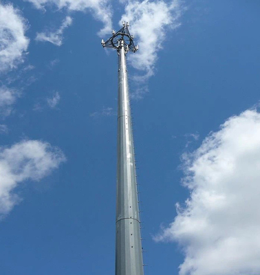Anpassbarer Hot Dip Galvanized Single Tube Kommunikationsturm Einfach zu installieren und unterstützt 4G 5G